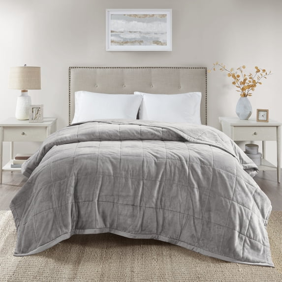 Home Essence Campbell Grey Reversible HeiQ Smart Temperature Down Alternative Blanket, King