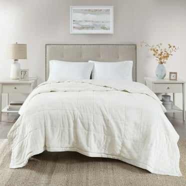 Home Essence Campbell Ivory Reversible HeiQ Smart Temperature Down Alternative Blanket, Twin/Twin XL