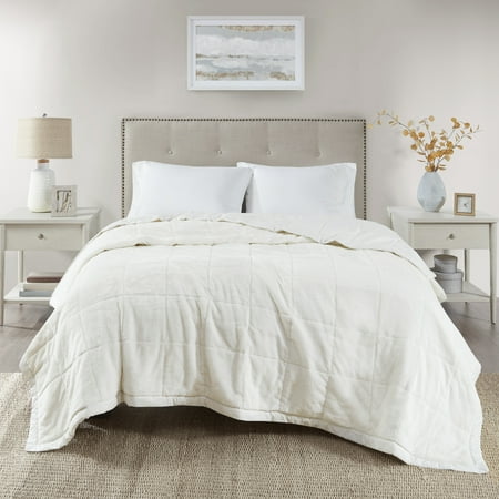 Home Essence Campbell Ivory Reversible HeiQ Smart Temperature Down Alternative Blanket, Twin/Twin XL