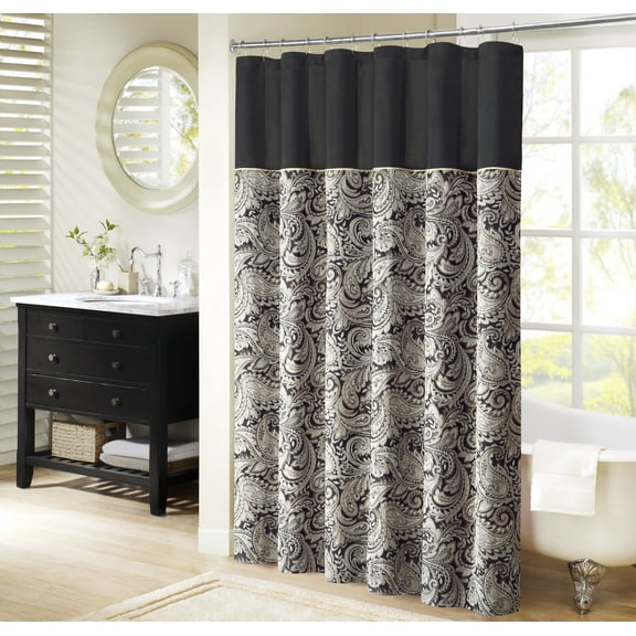 Home Essence Charlotte Jacquard Shower Curtain