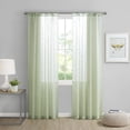 thumbnail image 1 of Home Essence Cyprus Slub Jacquard Sheer Window Curtain, 2 Panels, Green, 37''x84'', 1 of 6