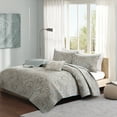 thumbnail image 1 of Madison Park Pure Ronan Full/Queen 4 Piece Cotton Quilt Set with Throw Pillow Blue, 1 of 6