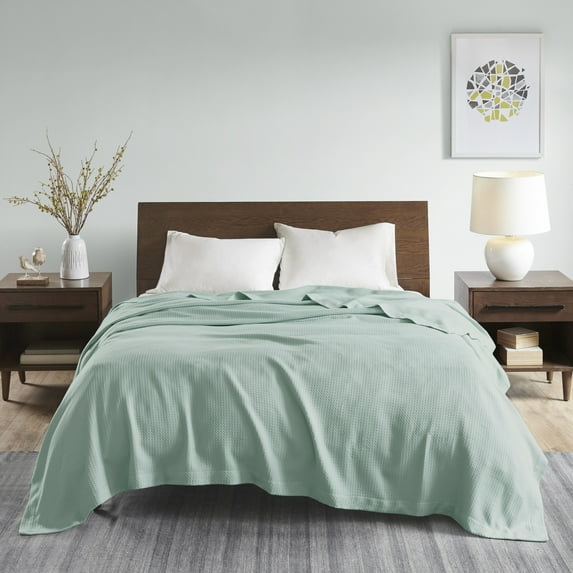 Madison Park Egyptian Cotton Lightweight Blanket, Full/Queen - Seafoam