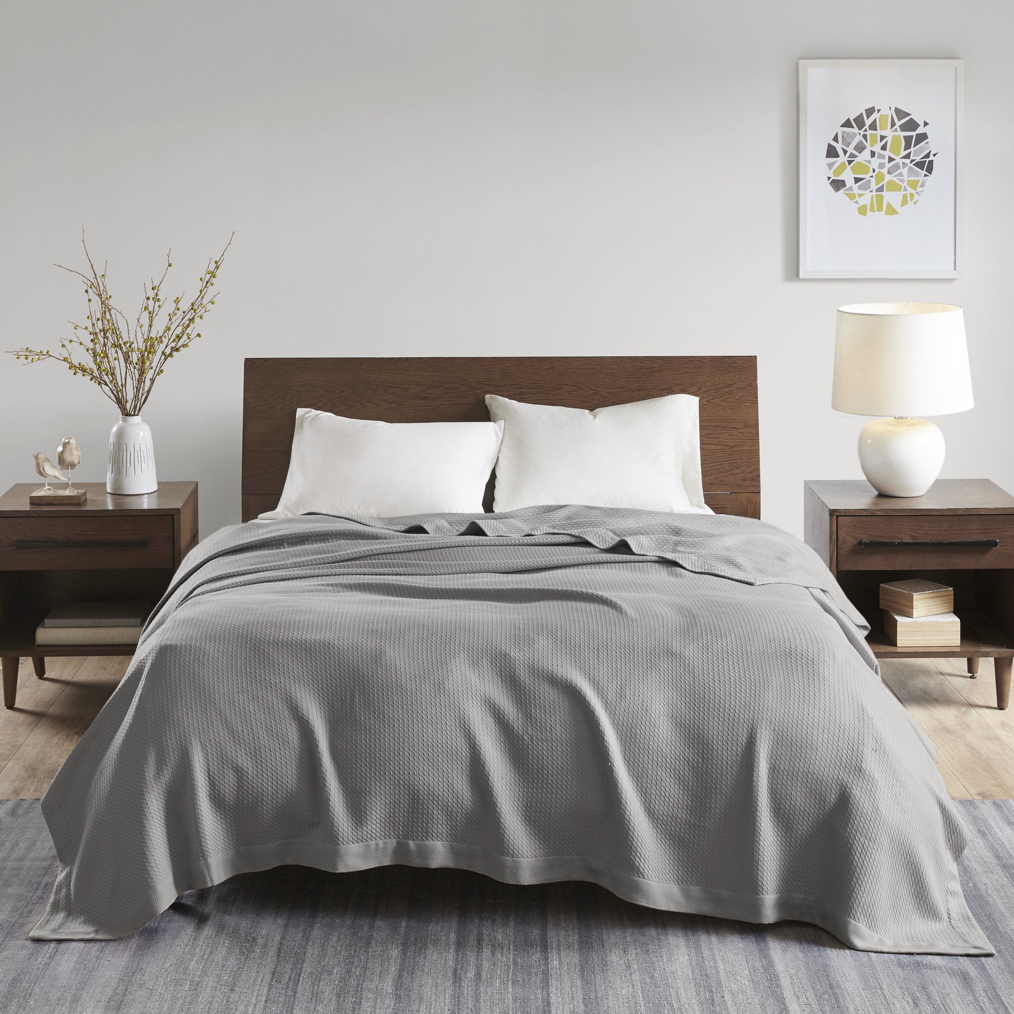 Home Essence Egyptian Cotton Solid Bed Blanket, King, Grey - Walmart.com