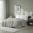 thumbnail image 1 of Home Essence Freshspun Basketweave Cotton Blanket, Full/Queen, Grey, 1 of 6