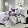 thumbnail image 1 of Home Essence Jane Purple 6 Piece Cotton Quilted Coverlet Set, 1 of 7