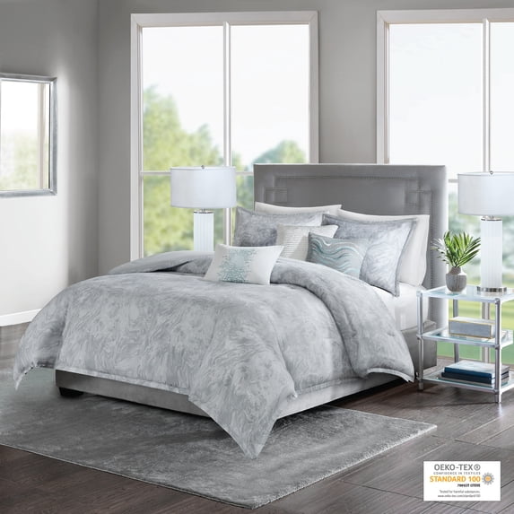 100% Cotton Printed Sateen 6pcs Duvet Cover Set,MP12-5533