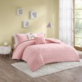thumbnail image 1 of Home Essence Kelsey Cotton Jacquard Pom Pom 5 Piece Pink Comforter Set, Full/Queen, 1 of 13
