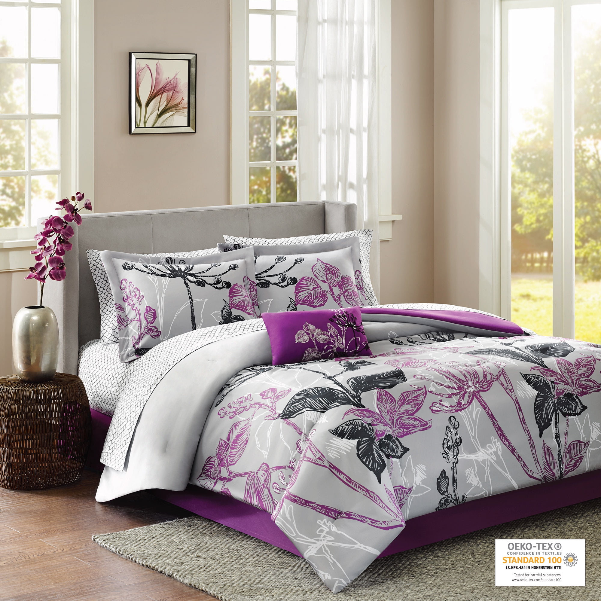 Home Essence Kendall Bed in a Bag Comforter Bedding Set Cal King
