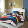 thumbnail image 1 of Home Essence Kids 144 TC Cotton Multi Stripe 4 Piece Comforter Set, Twin, 1 of 9