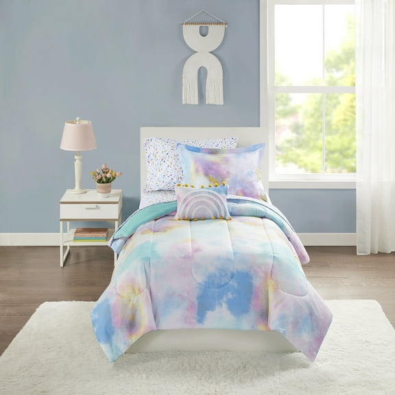 Home Essence Kids Abstract Comforter Bedding Set, 6 piece, Multi Color, TwinXL