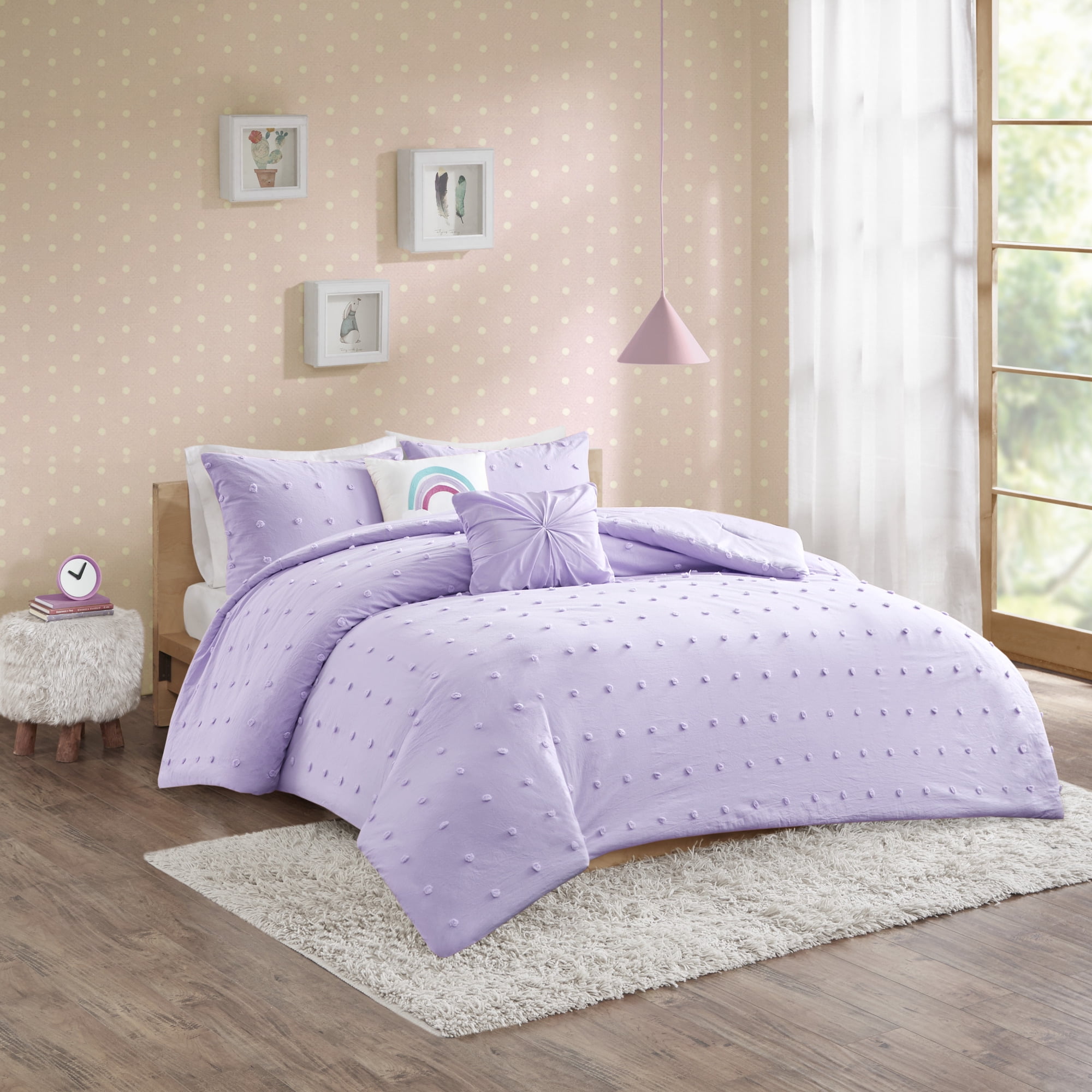 Home Essence Kids Kelsey Cotton Jacquard Pom Pom Comforter Set ...