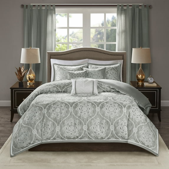 Home Essence Lanford 6 Piece Jacquard Duvet Cover Set