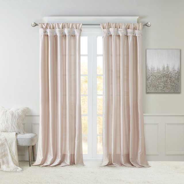 Home Essence Lillian Twist Tab Lined Window Curtain
