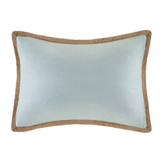 Home Essence Linen with Jute Trim Oblong Pillow