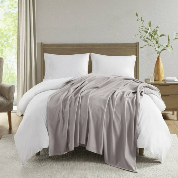 Home Essence Liquid Cotton Super Soft Lightweight Blanket, Full/Queen, Gray