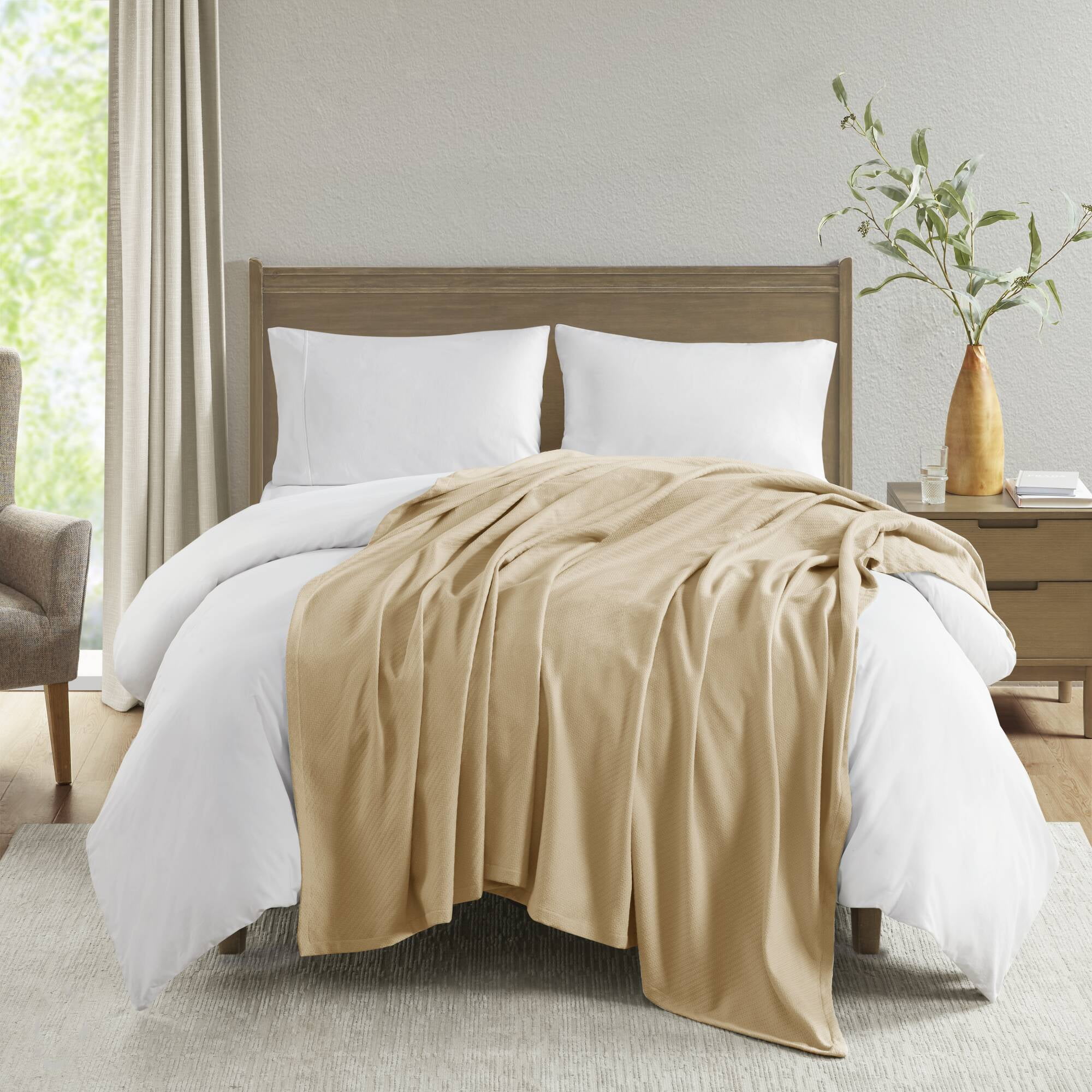 Home Essence Liquid Cotton Super Soft Lightweight Blanket Twin Linen