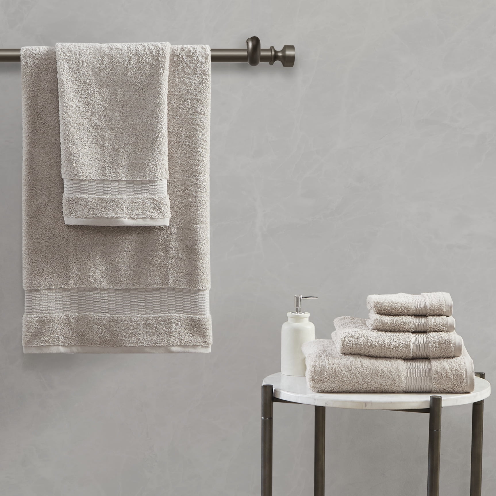 Home Essence Luce 100 Egyptian Cotton 6 Piece Towel Set Beige
