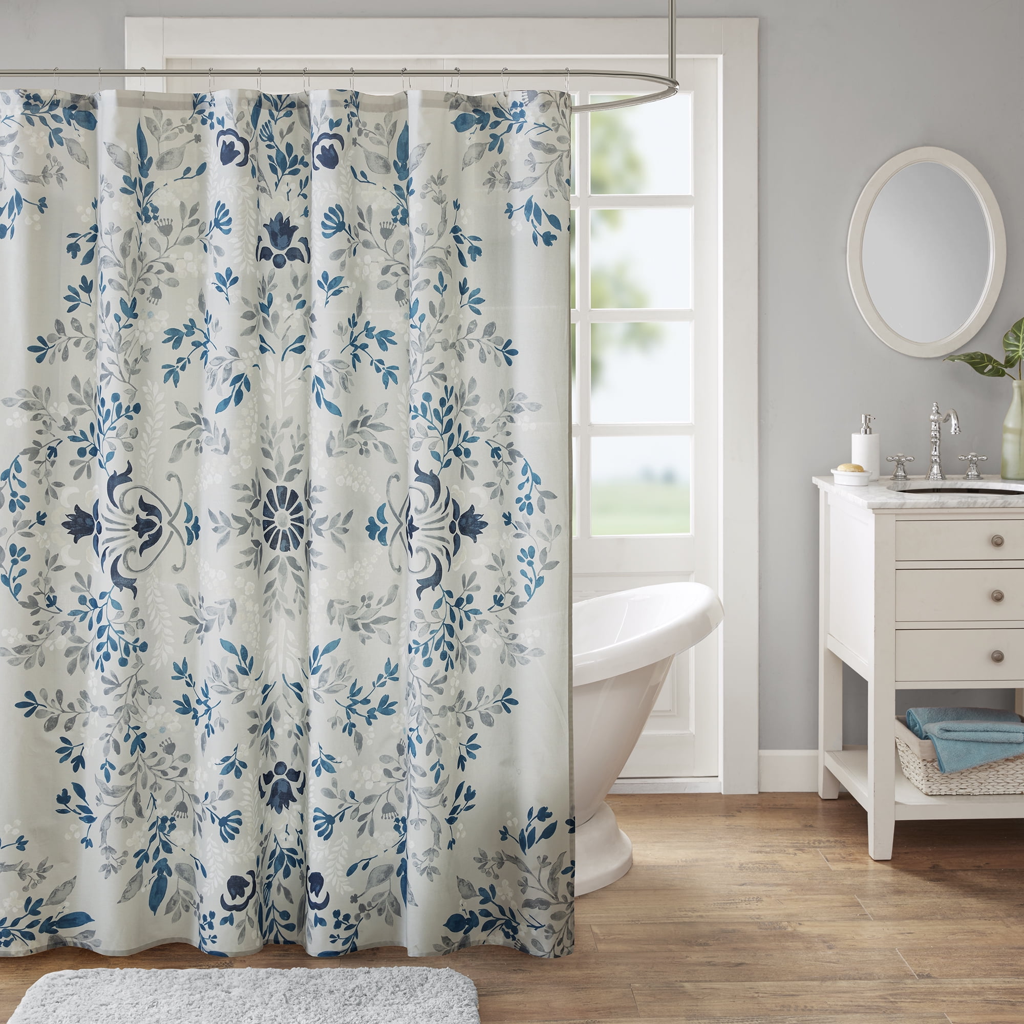 Home Essence Maeve 100% Cotton Printed Shower Curtain - Walmart.com