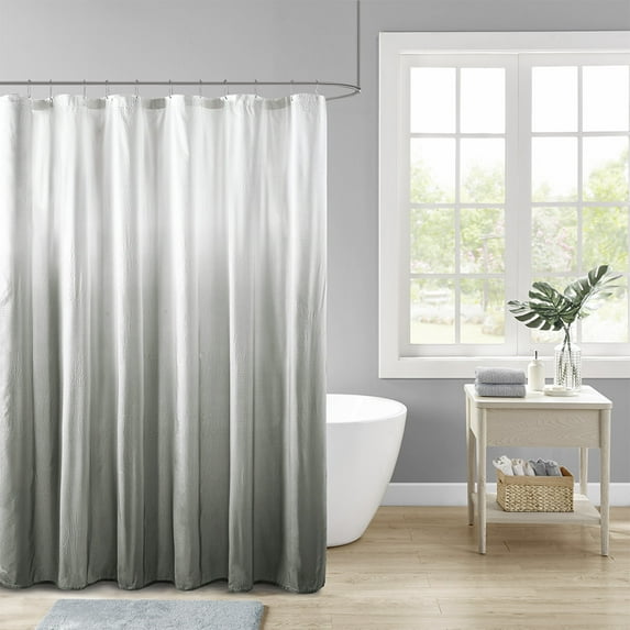 Home Essence Maris Ombre Printed Seersucker Shower Curtain