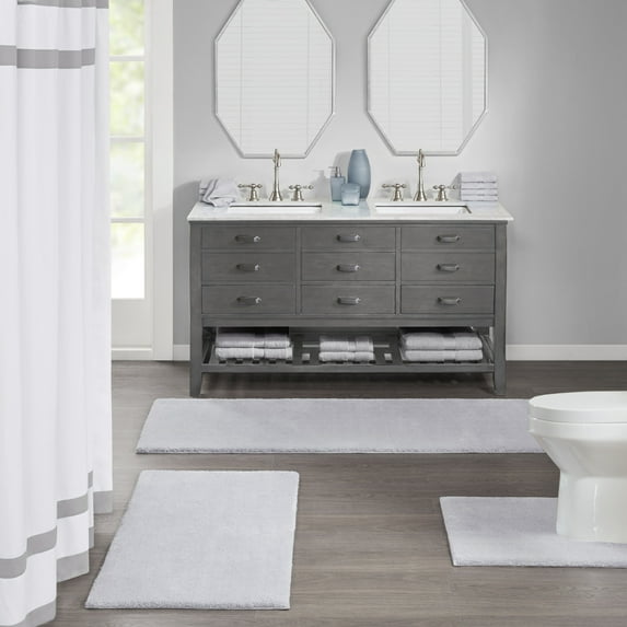 Home Essence Marshmallow Tufted Microfiber Solid Bath Rug