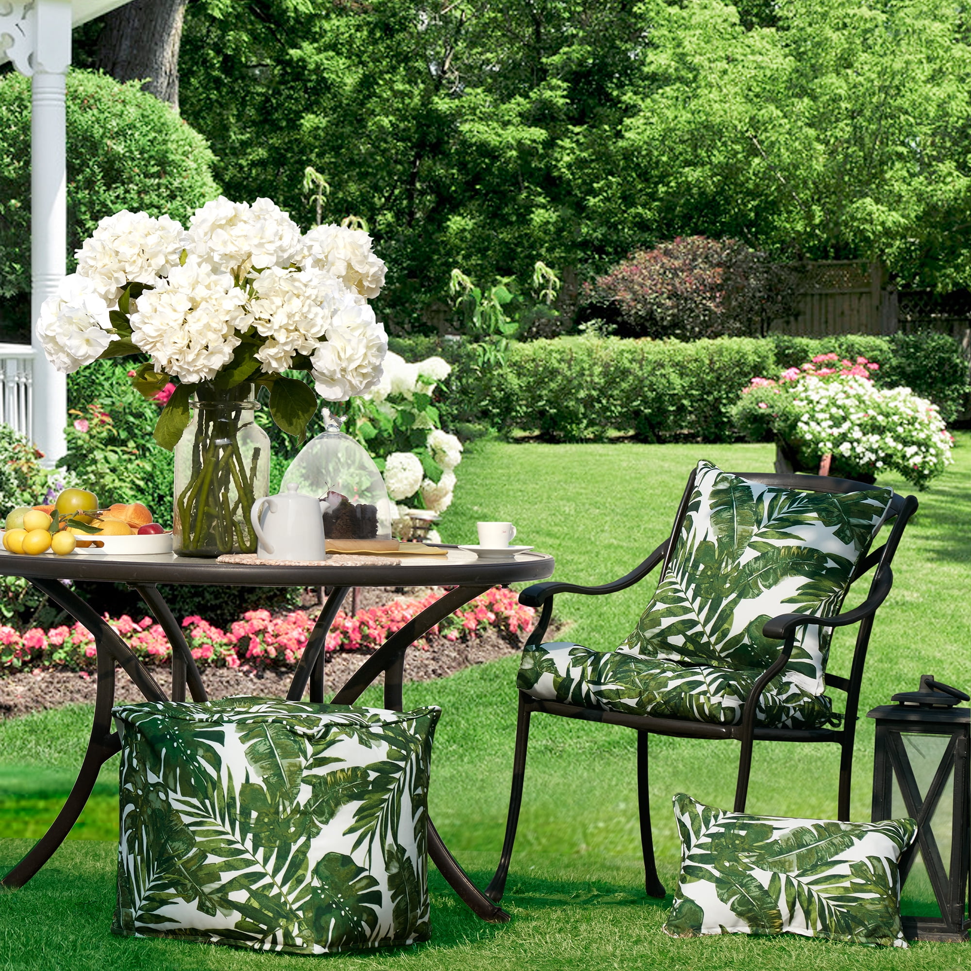 Home Essence Matira Printed Palm 3M Scotchgard Outdoor Seat Cushion