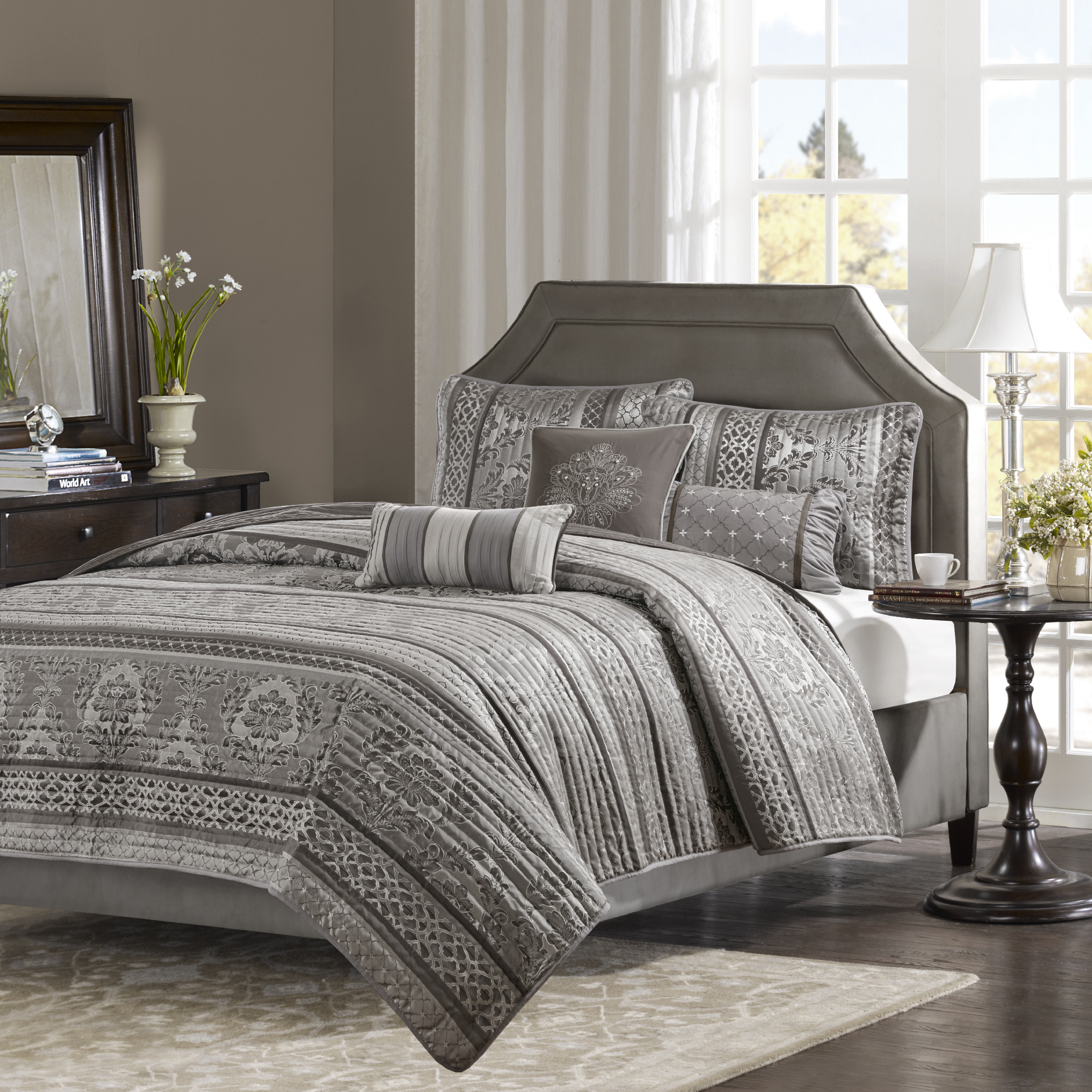 Home Essence Mirage 6 Piece Jacquard Quilted Coverlet Set - Walmart.com