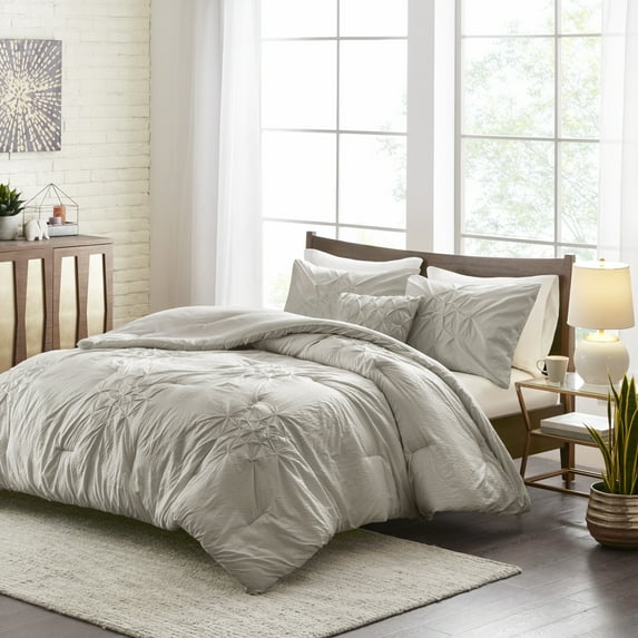 Home Essence Nadeen 4 Piece Tufted Seersucker Comforter Set