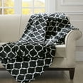 thumbnail image 1 of Home Essence Ogee Oversized Super Soft Microlight Throw, 60x70", Black, 1 of 5