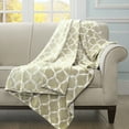 thumbnail image 1 of Home Essence Ogee Oversized Super Soft Microlight Throw, , 60x70", Tan, 1 of 5