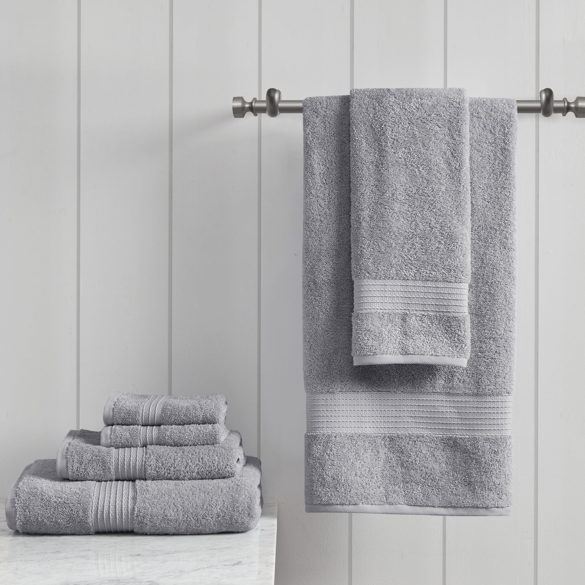  ECO Towels 6-Pack Bath Towels - Extra-Absorbent - 100% Cotton -  27in x 54in - Towels for Bathroom - Extra Large Shower Towels : Home &  Kitchen