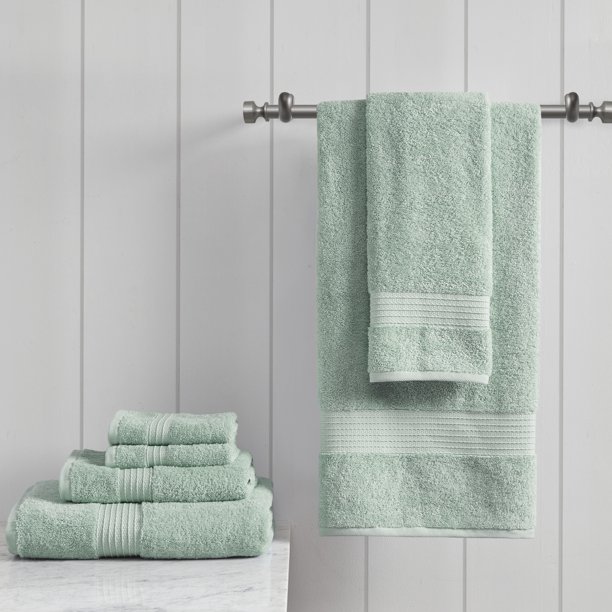 Home Essence Organic 6 Piece 100 Percent Cotton Towel Set