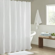 Home Essence Orinn Super Waffle Textured Solid Shower Curtain, White, 72x72"