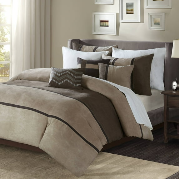 Home Essence Overland 6 Piece Faux Suede Duvet Set