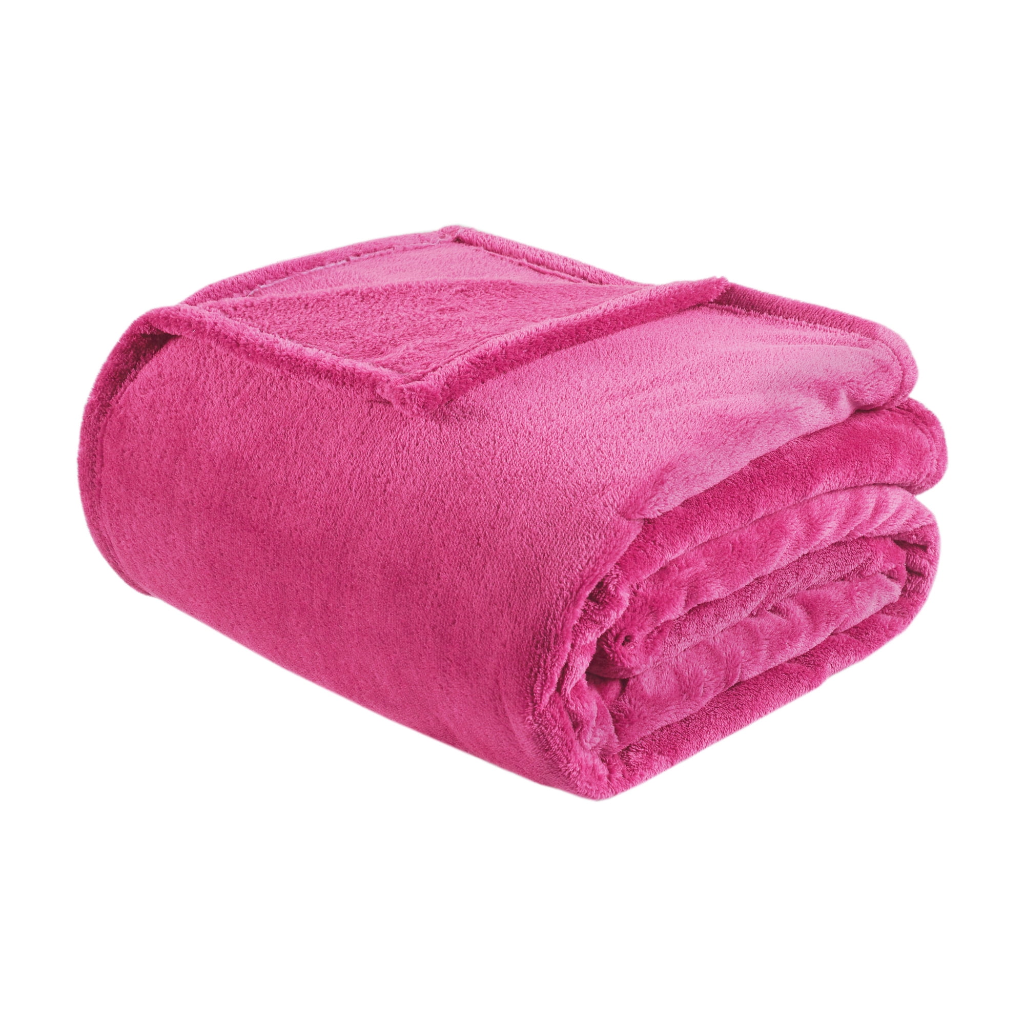 Twin Pink Ultra-Soft Plush Machine Washable Blanket