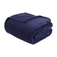 thumbnail image 1 of Home Essence Oversized Plush Microlight Bed Blanket, Full/ Queen, Navy, 1 of 6