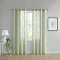 thumbnail image 1 of Home Essence Prism Geometric Jacquard Sheer Window Panel Single, Green, 54” x 84”, 1 of 6
