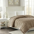 thumbnail image 1 of Home Essence Prospect Brown Lightweight Down Alternative Blanket with Satin Trim, King, 1 of 9