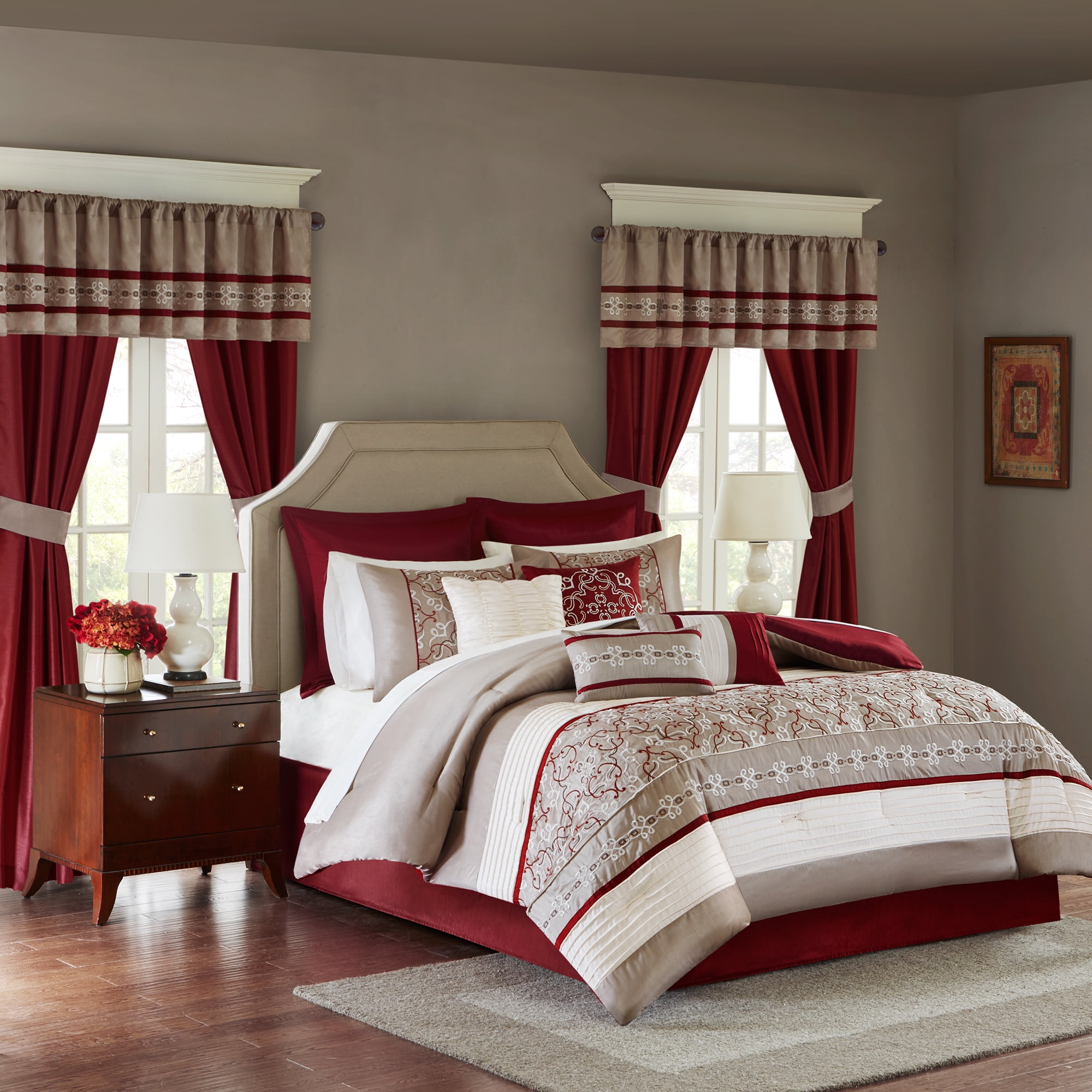 Home Essence Red 24 Piece Room in a Bag King