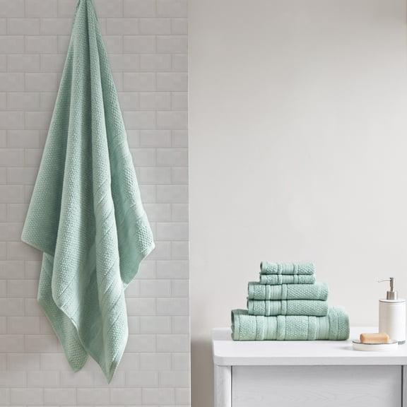 Home Essence Roman Super Soft 6 Piece Cotton Towel Set, Seafoam