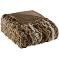thumbnail image 1 of Home Essence Ruched Fur Throw, 1 of 4