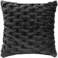 thumbnail image 1 of Home Essence Ruched Fur Ultra Soft Square Decorative Pillow, 1 of 4