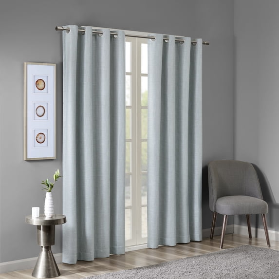 Home Essence Rune Blackout Solid Print Curtain Panels, 50" x 54"