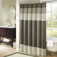 thumbnail image 1 of Home Essence Salem Pieced Faux Silk Shower Curtain, 1 of 3