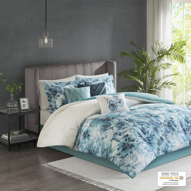 Home Essence Slade 7 Piece Cotton Printed Comforter Set