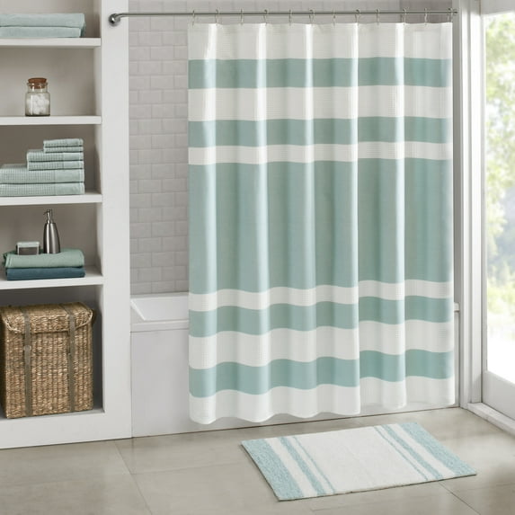 Home Essence Spa Cotton Striped Tufted Reversible Bath Rug