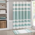 thumbnail image 1 of Home Essence Spa Waffle Shower Curtain with 3M Treatment, Aqua, 1 of 4