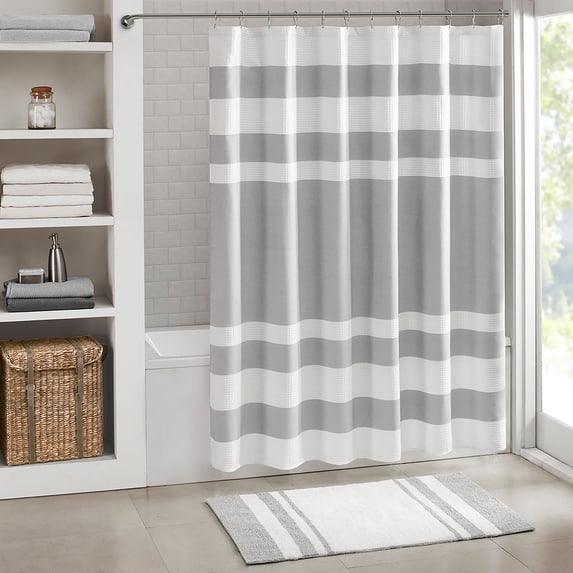 Home Essence Spa Waffle Shower Curtain with 3M Treatment