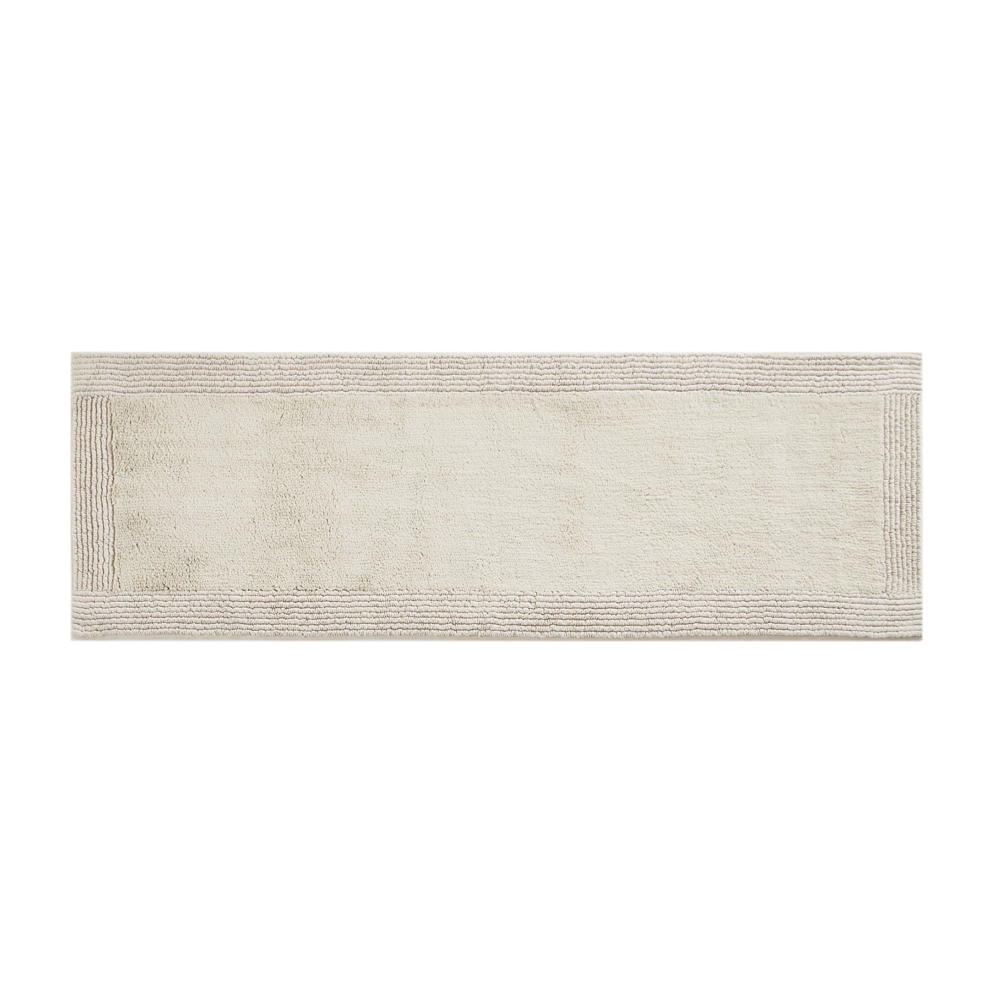Splendor Taupe Cotton Tufted Reversible Bath Rug 24" x 72"