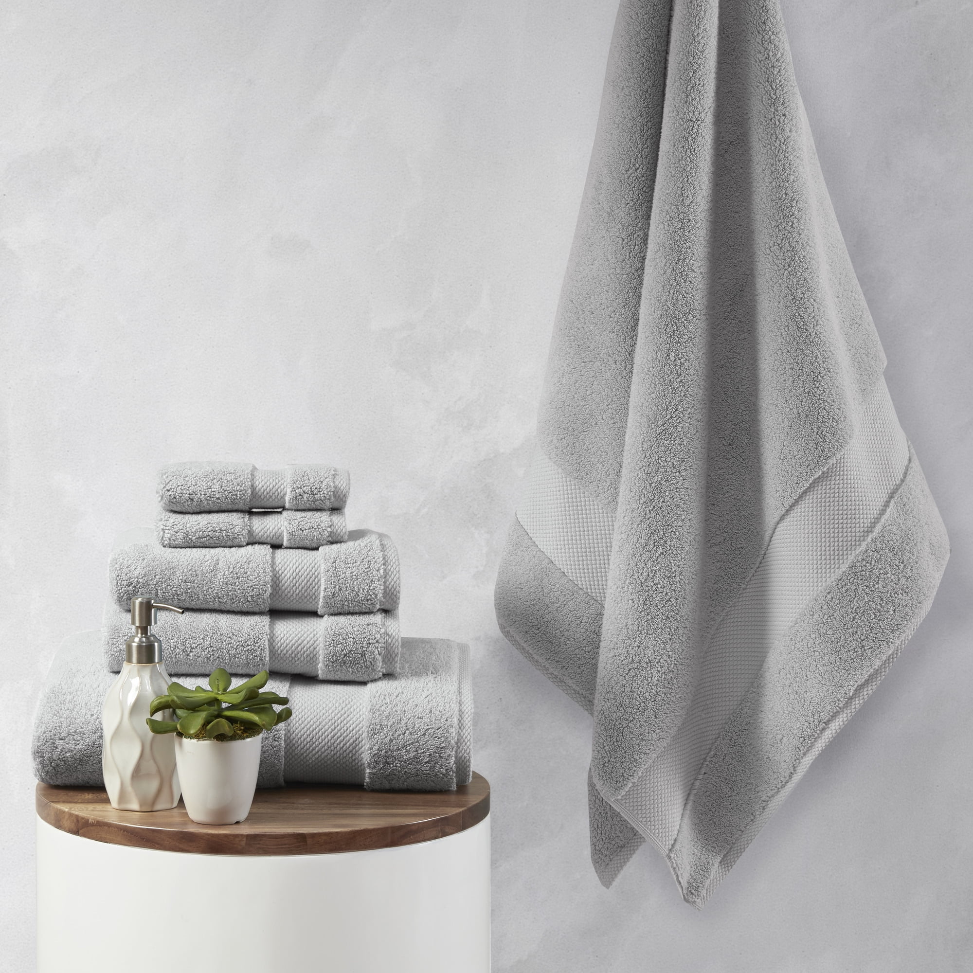 Home Essence Splendor 1000gsm 100% Cotton 6 Piece Towel Set, Blue 